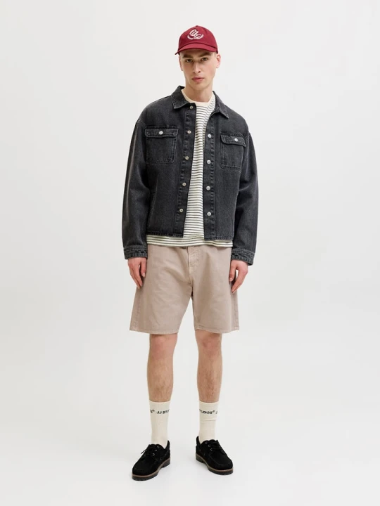 Zdjęcie produktu Jack & Jones Bermudy dżinsowe "Tony" w kolorze beżowym rozmiar: XL