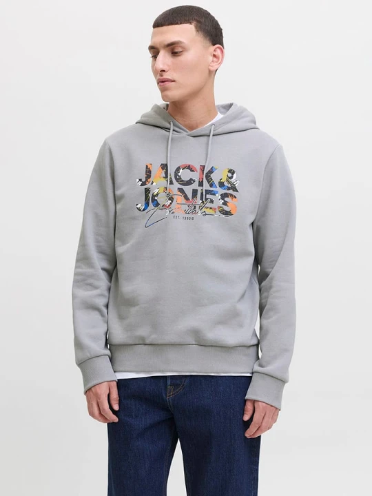 Zdjęcie produktu Jack & Jones Bluza "Geplas" w kolorze szarym rozmiar: L
