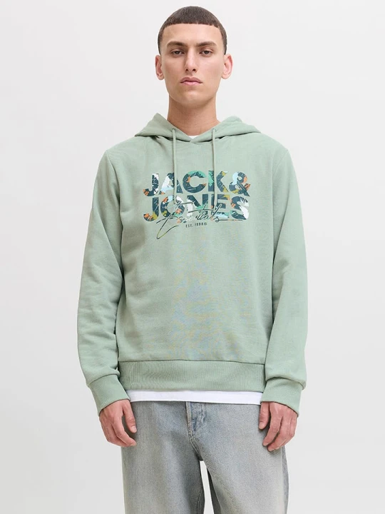 Zdjęcie produktu Jack & Jones Bluza "Geplas" w kolorze zielonym rozmiar: L