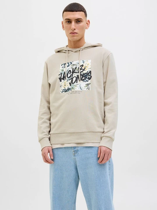 Zdjęcie produktu Jack & Jones Bluza "Hawaii" w kolorze kremowym rozmiar: L