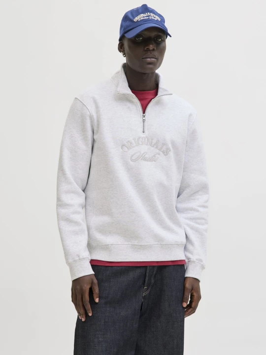 Zdjęcie produktu Jack & Jones Bluza Mężczyźni Bawełna biały | szary
