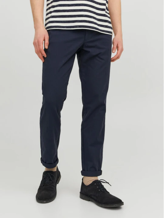 Zdjęcie produktu Jack & Jones Chinosy Marco 12206198 Granatowy Slim Fit