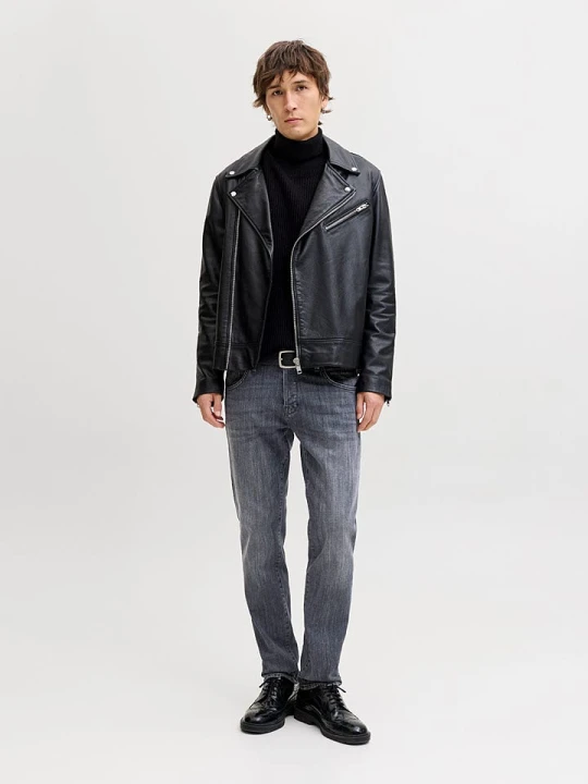 Zdjęcie produktu Jack & Jones Dżinsy "Mike" - Slim fit - w kolorze antracytowym rozmiar: W33/L30