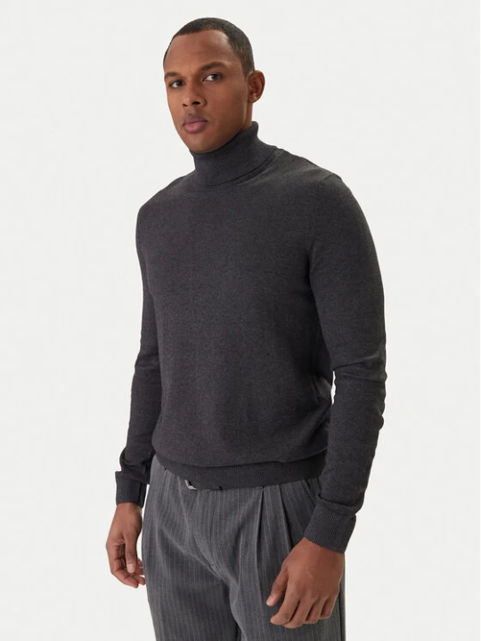 Zdjęcie produktu Jack & Jones Golf Emil Knit Roll 12157417 Szary Regular Fit