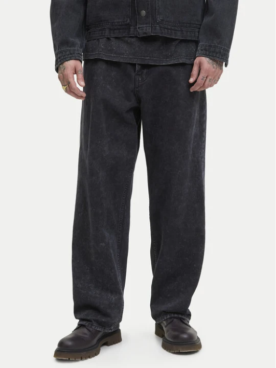 Zdjęcie produktu Jack & Jones Jeansy Alex Smith 12282731 Czarny Wide Leg