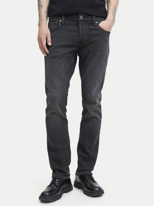 Zdjęcie produktu Jack & Jones Jeansy Mike Fox 12278115 Czarny Tapered Fit