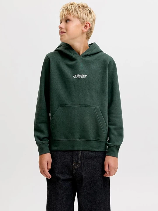Zdjęcie produktu JACK & JONES Junior Bluza "Soho" w kolorze ciemnozielonym rozmiar: 176