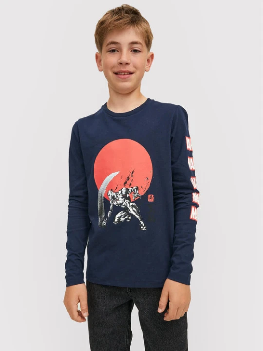 Zdjęcie produktu Jack & Jones Junior Bluzka MARVEL 12217803 Granatowy Regular Fit
