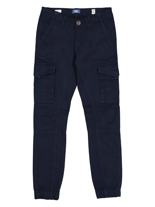 Zdjęcie produktu JACK & JONES Junior Bojówki "Paul" w kolorze granatowym rozmiar: 152