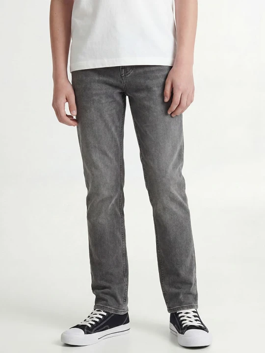 Zdjęcie produktu JACK & JONES Junior Dżinsy "Clark" - Slim fit - w kolorze szarym rozmiar: 158