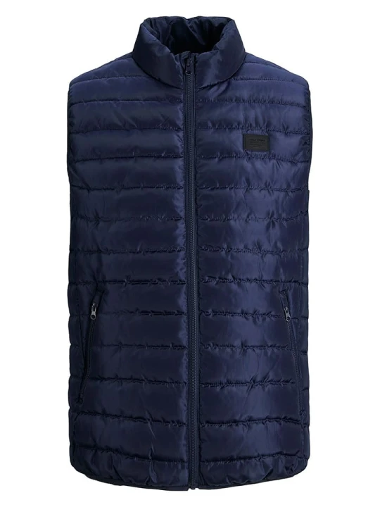 Zdjęcie produktu JACK & JONES Junior Kamizelka pikowana "Wing" w kolorze granatowym rozmiar: 152