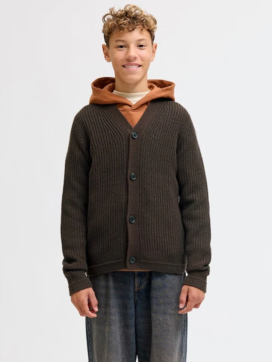 Zdjęcie produktu JACK & JONES Junior Kardigan "Connor" w kolorze brązowym rozmiar: 140