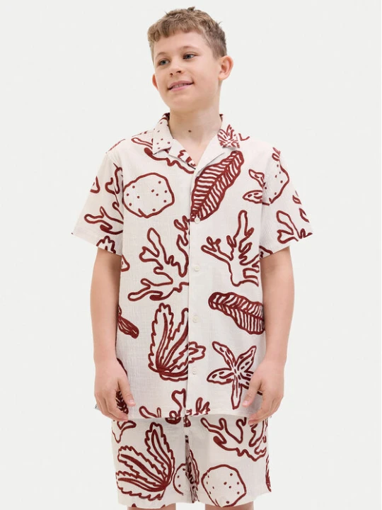 Zdjęcie produktu Jack & Jones Junior Koszula Luke 12277298 Écru Relaxed Fit Kremowy