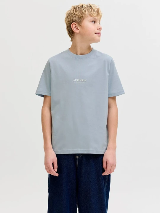 Zdjęcie produktu JACK & JONES Junior Koszulka "Soho" w kolorze błękitnym rozmiar: 164