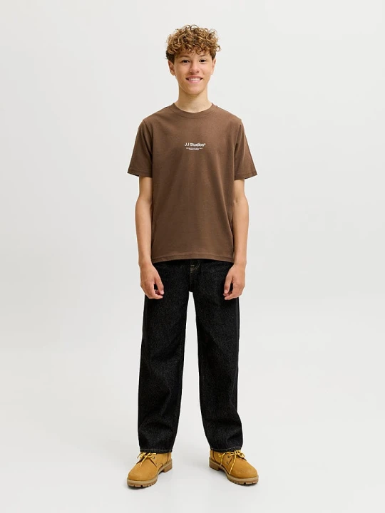 Zdjęcie produktu JACK & JONES Junior Koszulka "Soho" w kolorze brązowym rozmiar: 164
