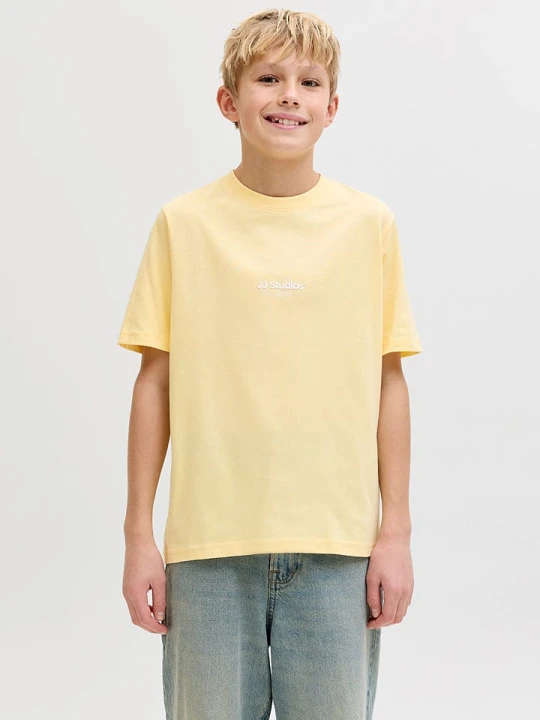 Zdjęcie produktu JACK & JONES Junior Koszulka "Soho" w kolorze żółtym rozmiar: 140