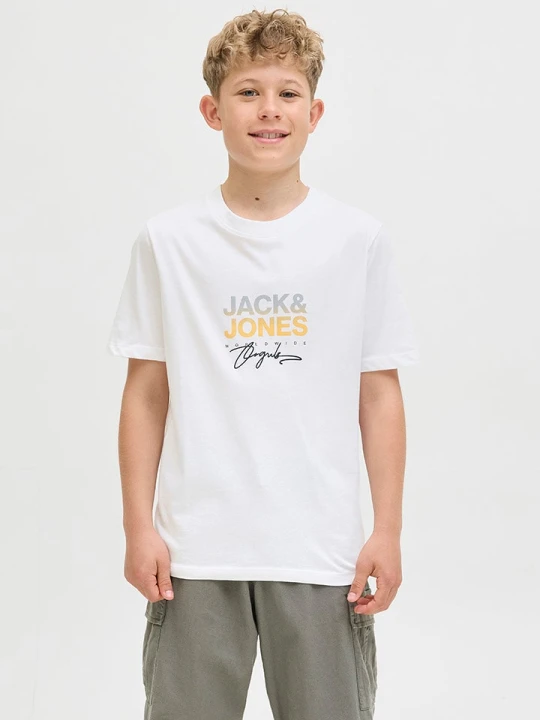 Zdjęcie produktu JACK & JONES Junior Koszulka w kolorze białym rozmiar: 164