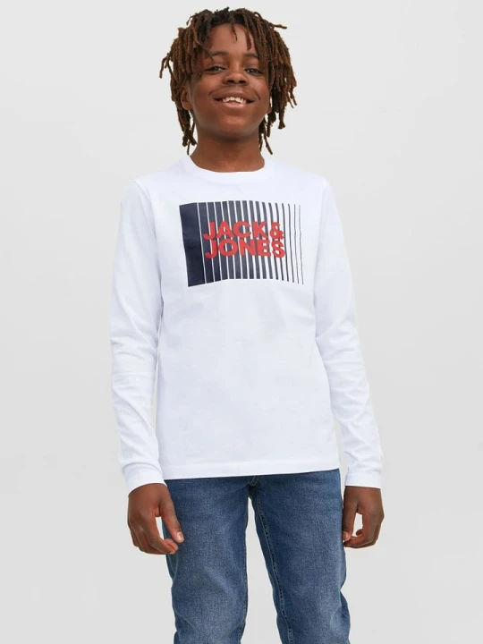 Zdjęcie produktu JACK & JONES Junior Koszulka w kolorze białym rozmiar: 140