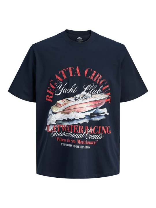 Zdjęcie produktu JACK & JONES Junior Koszulka "Watercolour" w kolorze granatowym rozmiar: 176