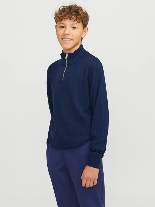 Zdjęcie produktu JACK & JONES Junior Sweter "Emil" w kolorze granatowym rozmiar: 164