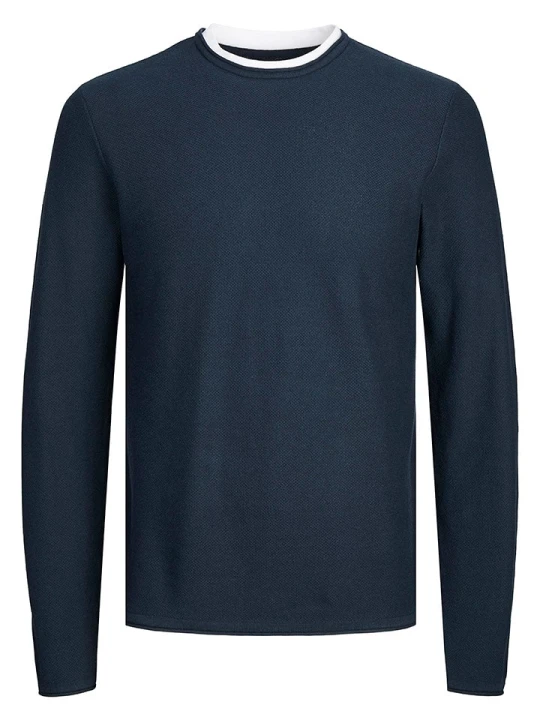 Zdjęcie produktu JACK & JONES Junior Sweter "Twinn" w kolorze granatowym rozmiar: 164