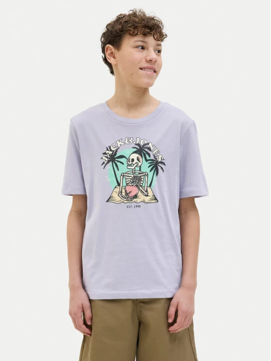 Zdjęcie produktu Jack & Jones Junior T-Shirt Elijah 12269825 Fioletowy Regular Fit