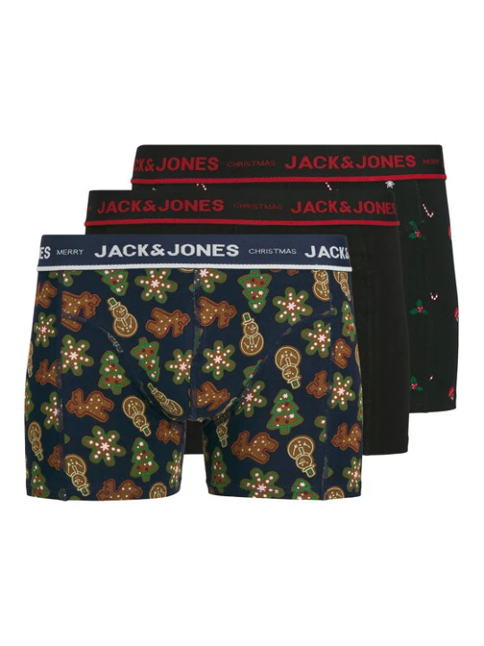 Zdjęcie produktu Jack & Jones Komplet bokserek Gingerbread 12285149 Czarny