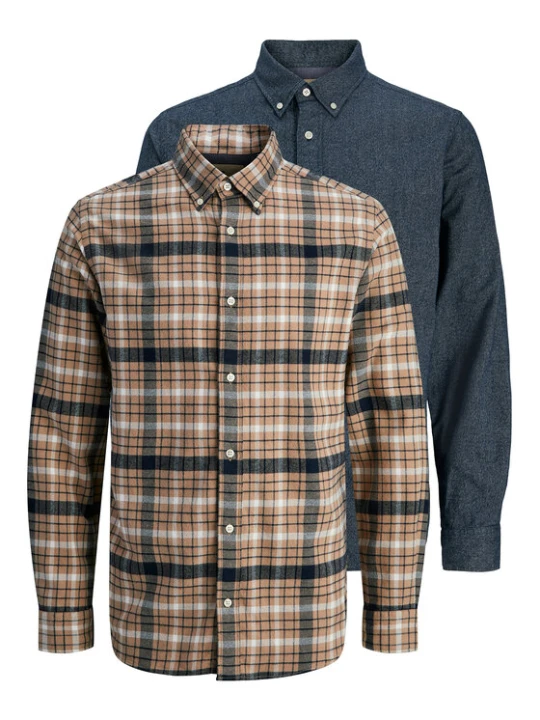 Zdjęcie produktu Jack & Jones Komplet koszul Blubarkley 12294328 Beżowy Regular Fit