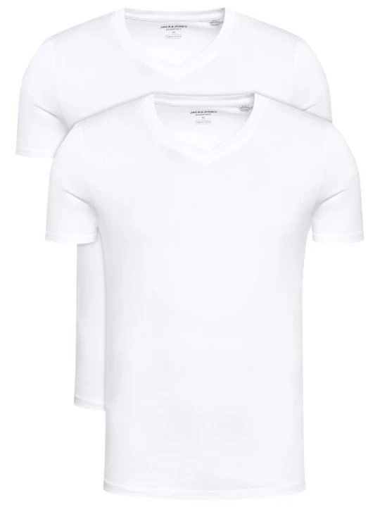 Zdjęcie produktu Jack & Jones Komplet t-shirtów Basic 12133914 Biały Regular Fit