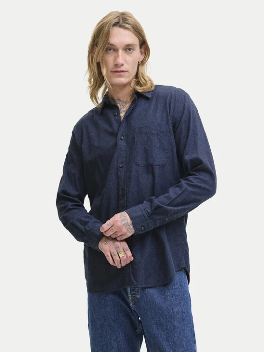 Zdjęcie produktu Jack & Jones Koszula Classic Melange 12278416 Granatowy Regular Fit