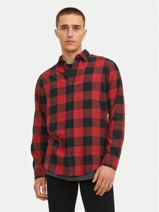 Zdjęcie produktu Jack & Jones Koszula Gingham 12181602 Czerwony Slim Fit