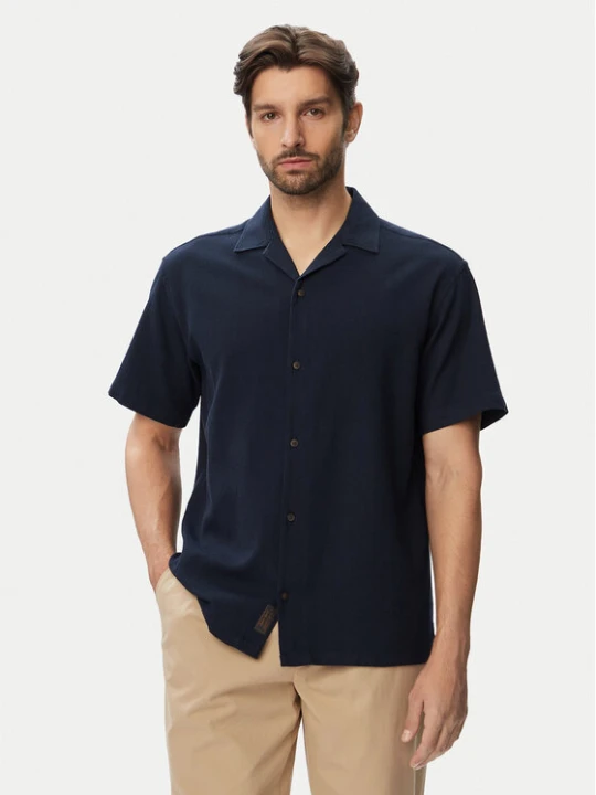 Zdjęcie produktu Jack & Jones Koszula Global Waffle Resort 12295551 Granatowy Relaxed Fit