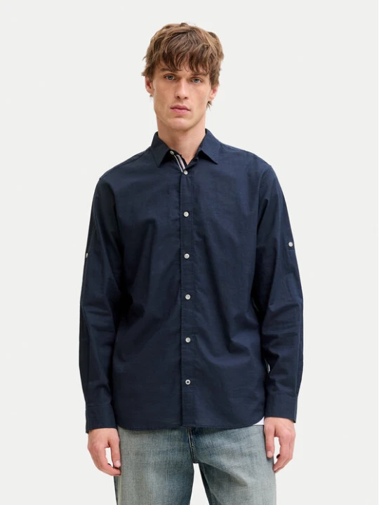 Zdjęcie produktu Jack & Jones Koszula Henry 12289197 Granatowy Regular Fit