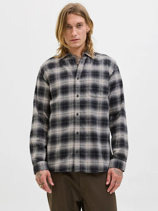 Zdjęcie produktu Jack & Jones Koszula "James" w kolorze szaro-czarnym rozmiar: XL