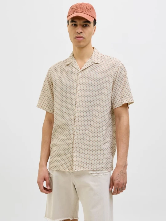 Zdjęcie produktu Jack & Jones Koszula "Luke" w kolorze beżowym rozmiar: S