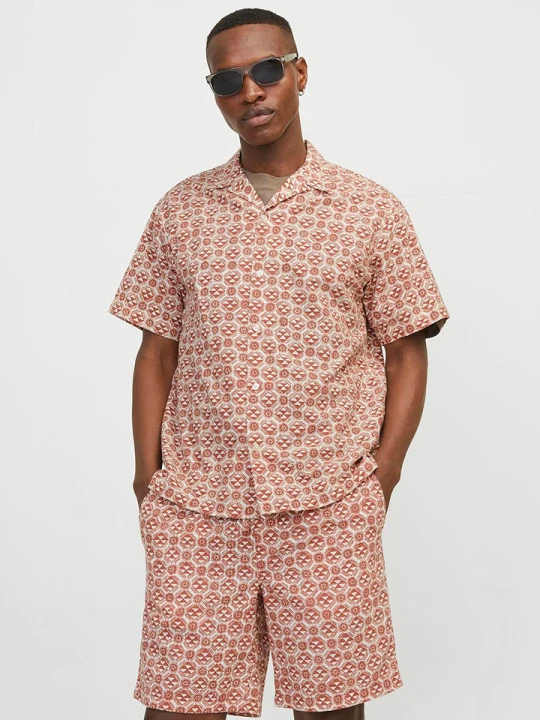 Zdjęcie produktu Jack & Jones Koszula "Luke" w kolorze czerwono-białym rozmiar: M