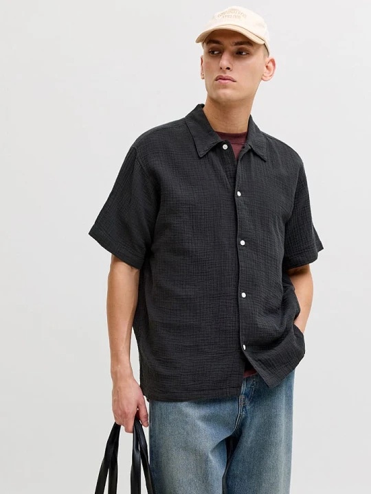 Zdjęcie produktu Jack & Jones Koszula "Ornantucket" w kolorze czarnym rozmiar: S