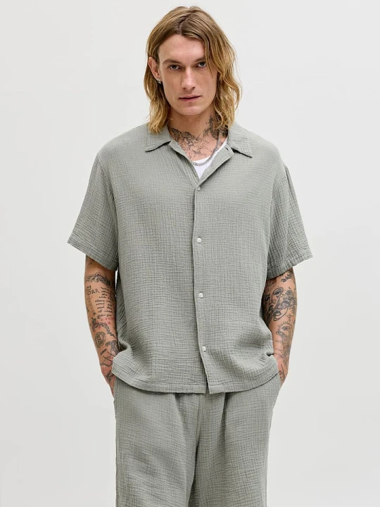 Zdjęcie produktu Jack & Jones Koszula "Ornantucket" w kolorze szarym rozmiar: M