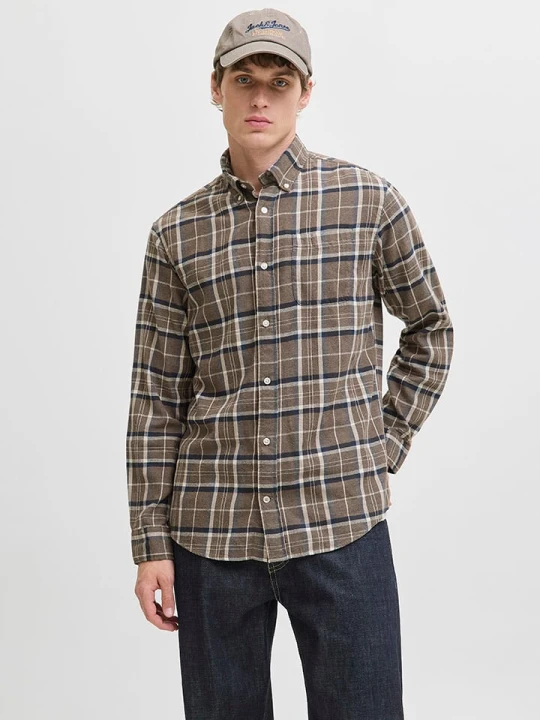 Zdjęcie produktu Jack & Jones Koszula - Regular fit - w kolorze khaki rozmiar: L