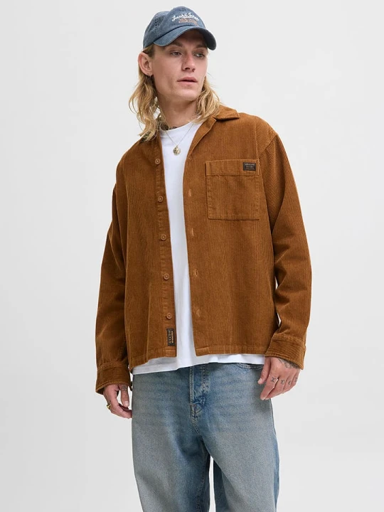 Zdjęcie produktu Jack & Jones Koszula sztruksowa w kolorze jasnobrązowym rozmiar: L