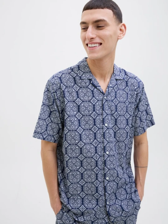 Zdjęcie produktu Jack & Jones Koszula w kolorze granatowo-białym rozmiar: M