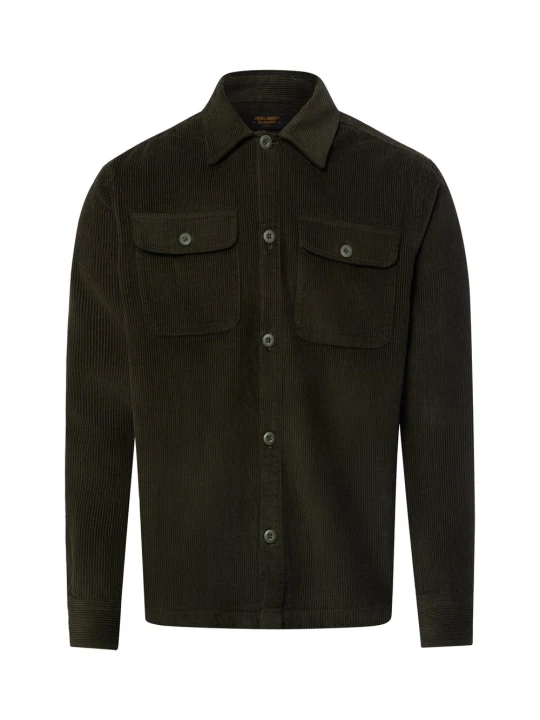 Zdjęcie produktu Jack & Jones koszula z sztruksu Mężczyźni Regular Fit Bawełna (100%) zielony