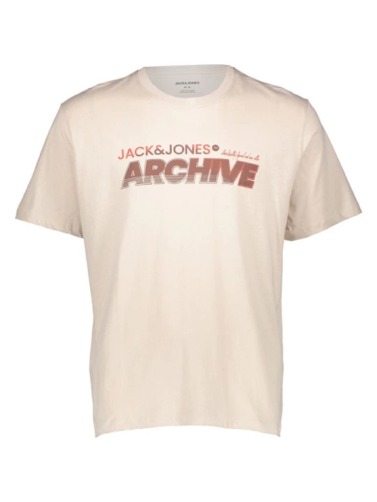 Zdjęcie produktu Jack & Jones Koszulka "Brat" w kolorze beżowym rozmiar: M