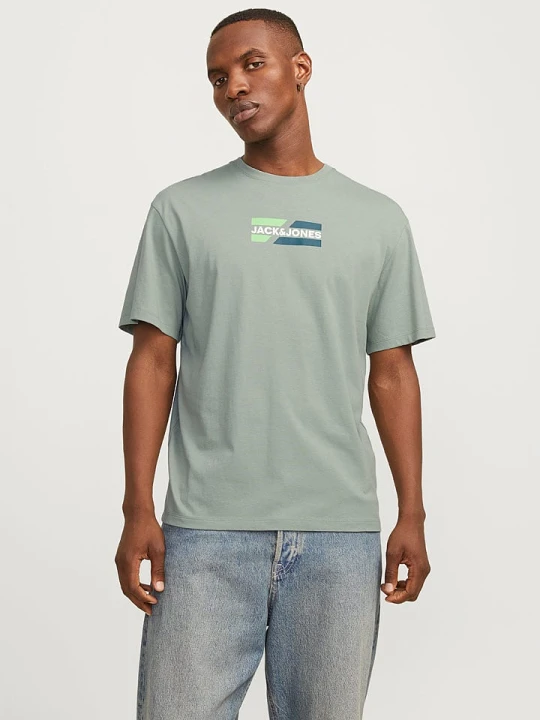 Zdjęcie produktu Jack & Jones Koszulka "Corp" w kolorze zielonym rozmiar: L