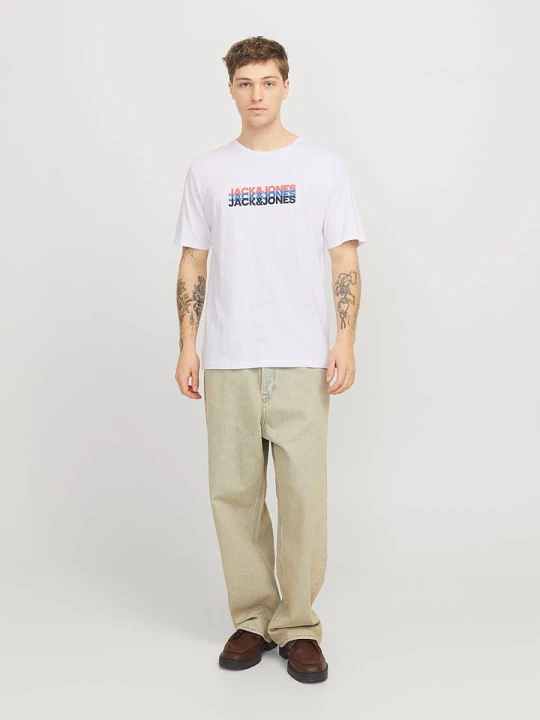 Zdjęcie produktu Jack & Jones Koszulka "Cyber" w kolorze białym rozmiar: XL