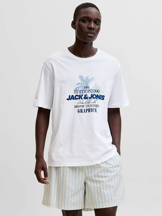 Zdjęcie produktu Jack & Jones Koszulka "Gradient" w kolorze białym rozmiar: XL
