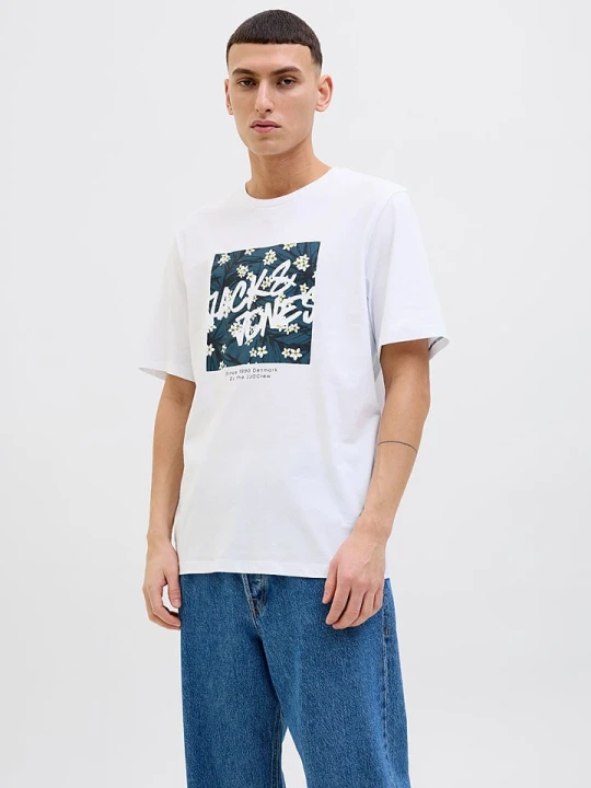 Zdjęcie produktu Jack & Jones Koszulka "Hawaii" w kolorze białym rozmiar: M