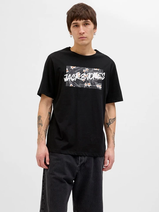 Zdjęcie produktu Jack & Jones Koszulka "Hawaii" w kolorze czarnym rozmiar: XXL