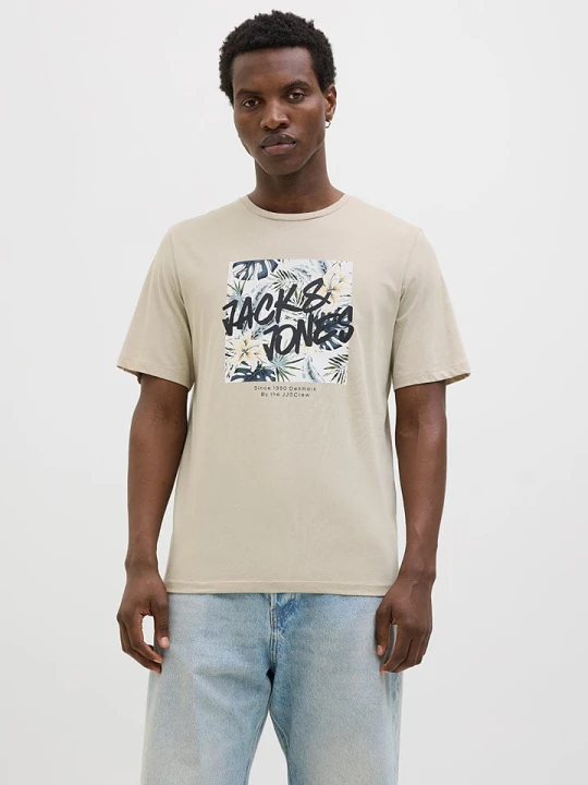 Zdjęcie produktu Jack & Jones Koszulka "Hawaii" w kolorze kremowym rozmiar: M