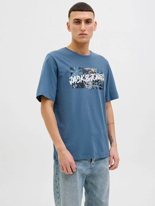 Zdjęcie produktu Jack & Jones Koszulka "Hawaii" w kolorze niebieskim rozmiar: M
